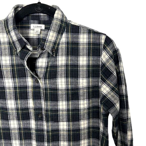 L.L. Bean Women’s Plaid Button-Down Long Sleeve Dress Shirt Size XXS - Picture 2 of 4
